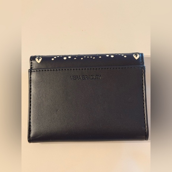 Vera Bradley Morocco NAVY Blue Laser Cut Petite Trifold Women’s Wallet - Picture 11 of 14